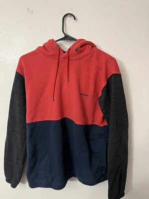 Volcom Skate Logo Sweater Adult Medium Red Hoodie Sweatshirt Pullover Mens - Image 1 of 4