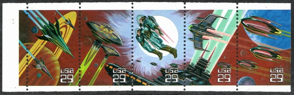 2745a 29 cent Space Fantasy Pane With Color Shift. - Image 1 of 1