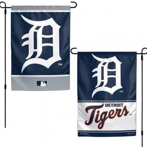 New Licensed MLB Detroit Old English D  Tigers 2 Sided Garden Flag Wincraft  S02 Cover