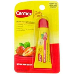 Carmex Daily Care Moisturizing Lip Balm, Strawberry, SPF 15, 0.35 oz(Pack of 1) - Picture 1 of 2