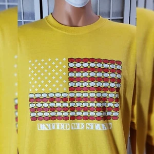 UNITED WE STAND USA AMERICAN FLAG MEN WOMEN UNISEX CREW NECK T-SHIRT SIZE 2XL - Picture 1 of 7