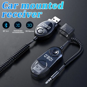 Adaptador receptor auxiliar transmisor FM inalámbrico para automóvil Bluetooth 5.3 manos libres - Imagen 1 de 21