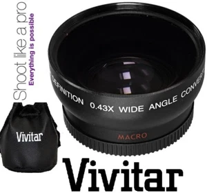 Pro Hi-Def Wide Angle Lens With Macro For Canon VIXIA HF R80 R82 R800 - Picture 1 of 4