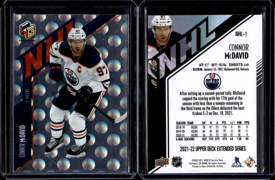 2021-22 Upper Deck Extended Series HoloGrFx #NHL-1 Connor McDavid - Image 1 of 1