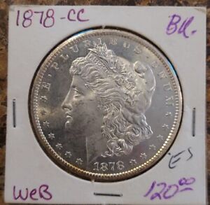 1878-Carson City Morgan Silver Dollar BU+ MS $1 Beautiful CC Coin 1st Year! HOT!