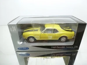 WELLY 22448W 1968 CHEVROLET CAMARO Z28 - YELLOW 1:24 - GOOD IN BOX - Imagen 1 de 6