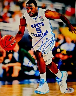Foto firmada por Ty Lawson de pepitas 8x10 certificado de autenticidad PSA Campeones Nacionales de Carolina del Norte Foto 1 de 2
