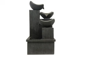 Garten Außen Kaskaden Schiefer Solarbetrieben Wasserspiel Brunnen mit Licht - Bild 1 von 5