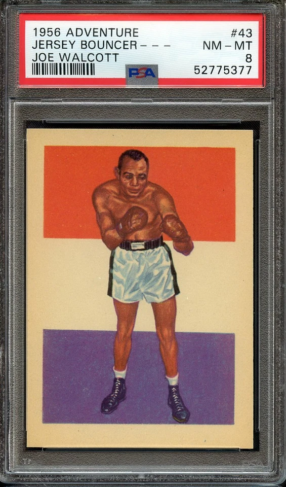1956 ADVENTURE 43 JERSEY BOUNCER--- JOE WALCOTT PSA NM-MT 8 BX - Image 1 of 1