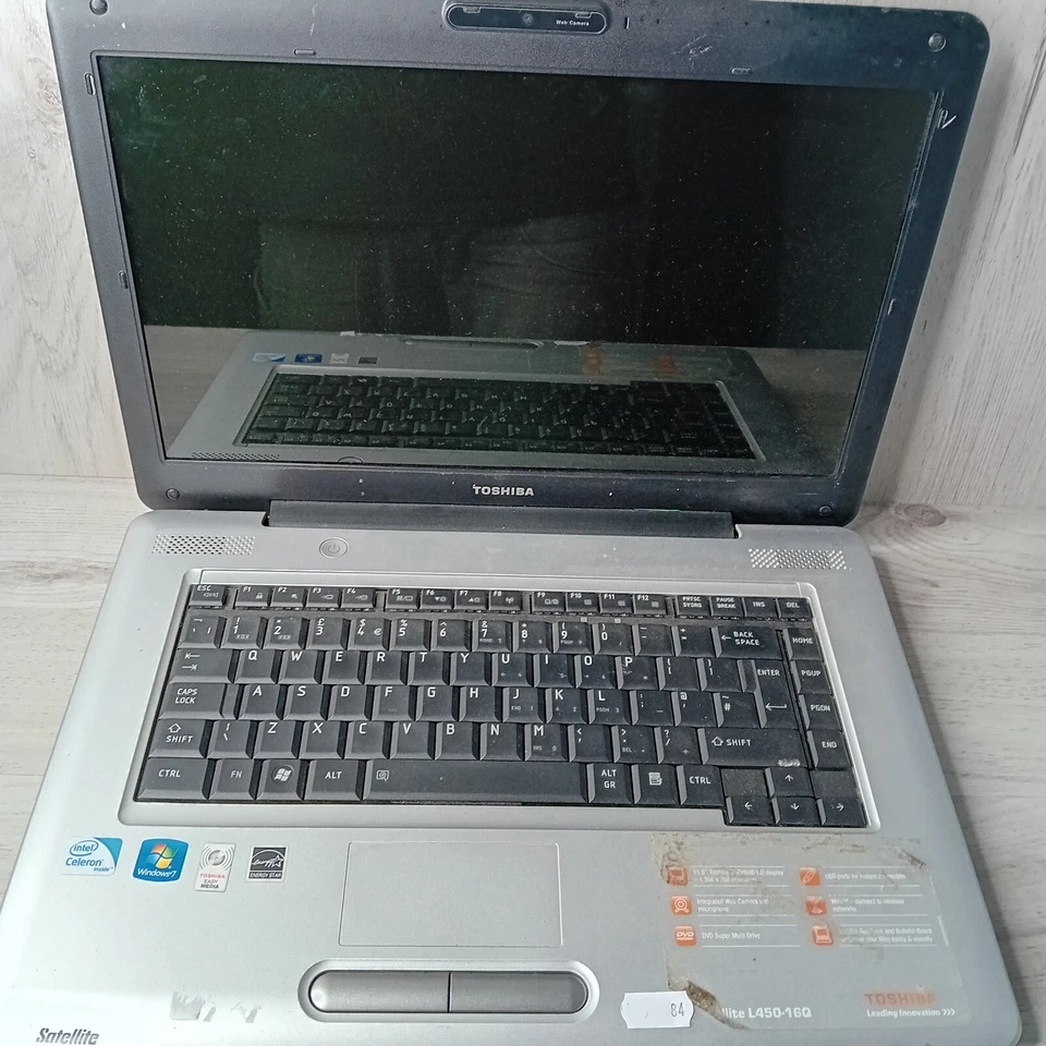TOSHIBA SATELLITE L450-16Q LAPTOP - NOT TESTED SPARES OR REPAIRS PARTS NETBOOK.. - Image 1 of 4