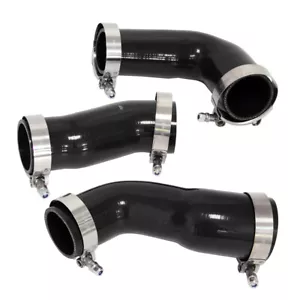 Silicone Intercooler Turbo Pipe Hose W/ T-Clamps Kit For BMW E60 E61 530d 525d - Picture 1 of 10