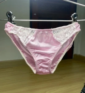 Vintage Slippery Light Panty Bikini Gr.6/M Sheer Nylon Floral Lace Sissy Slip - Bild 1 von 19