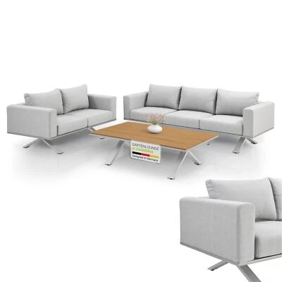 Gartenlounge Loungemöbel Set Tisch 2 Sofas hochwertig Design Gartenmöbel Juskys® - Bild 1 von 4