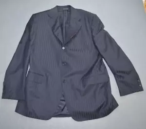 Abrigo Blazer Deportivo Canali Para Hombre 56 R US 46 Azul Marrón Rayas Hecho en Italia - Imagen 1 de 11