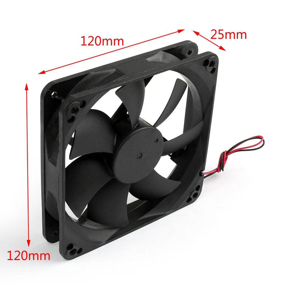 DC Brushless Cooling PC Computer Fan 12V 12025s 120x120x25mm 0.2A 2 Pin Wire lot - Image 1 of 4