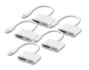5 Pack Apple A1438 Lightning To (HDMI+Lightning) Digital AV Adapter Converter - Picture 1 of 4