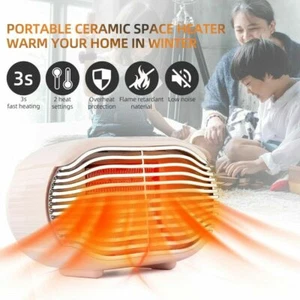Portable 800W Mini Electric Fan Heater Winter Warmer Fan Air Heater Furnace Home - Picture 1 of 12