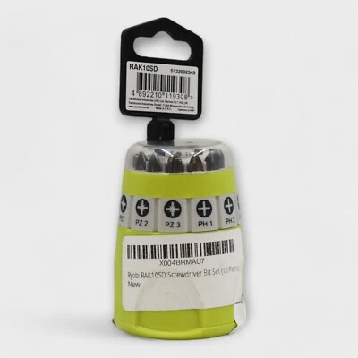 Conjunto de brocas de chave de fenda Ryobi RAK10SD (10 peças) - Imagem 1 de 4