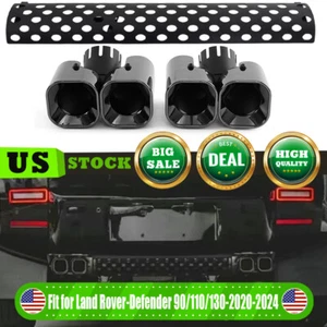 3PC Rear Double Exhause Pipe Kit For Defender 110 130 90 2020-2024 Tailpipe 30L - Picture 1 of 11