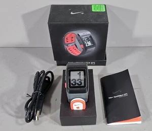 Nike+ SportWatch GPS Antracite/Rosso TomTom con Piede POD Fitness Running Watch - Foto 1 di 13