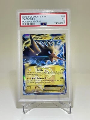Pokémon 2013 ZAPDOS EX Plasma Storm  Black & White HOLO  #48 PSA 5 - Image 1 of 2