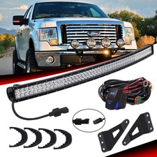 DOT 1P 54" 312W Curved LED Light Bar+Mounting Brackets Fit 2004-2014 Ford F150
