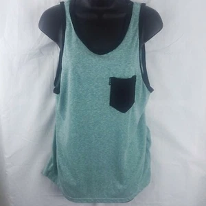 Hurley Pocket Tank Top Sleeveless Unisex Shirt Green Size Medium - Picture 1 of 10