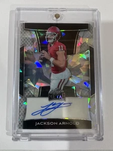 2025 Leaf Metal Autograph Jackson Arnold 3/10 Silver Crystals Black - Picture 1 of 3