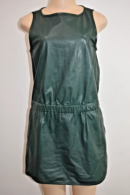 Vestido de cóctel Theory de cuero de cordero verde talla 6 EE. UU. a la venta sf Foto 1 de 4