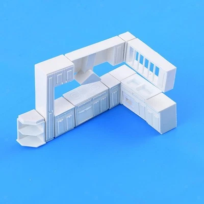 1:25 miniatura della cucina delle bambole modello di cucina mobili da cucina fai - Immagine 1 di 4