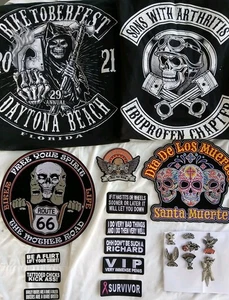 Biker Lot 20 PCS, T shirts, Patches, Pins, Stickers 20 Pieces Lot #99 - Picture 1 of 9