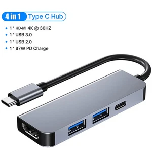 HUB USB C HUB to HDMI-compatible PD USB Adapter SD For Macbook Air Pro Converter - Picture 1 of 16