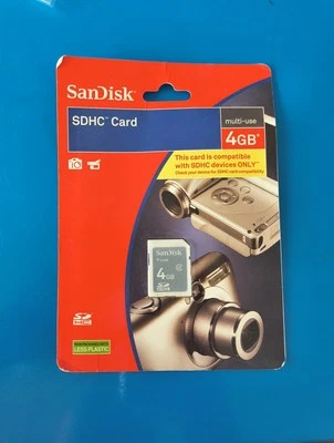 SanDisk 4GB Class 2 SDHC (Secure Digital HC) Card  SDSDB-4096-AW11WH New Vintage - Image 1 of 2