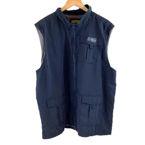 Atlas For Men Navy 'Explorer Trail Guide' Mesh Lined Microfibre Utility Gilet XL - Picture 1 of 4