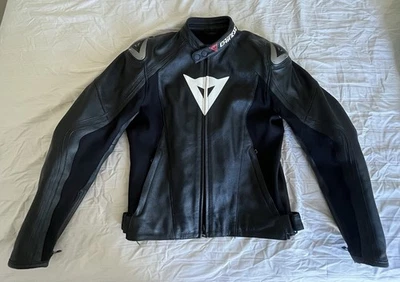 Dainese Perforated Leather Motorcycle Jacket US 40 EU 50 with Protective Pads - Image 1 of 4