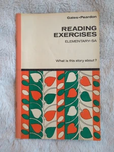 Vintage 1963  Reading Exercises Elementary-SA Level Workbook  Gates Peardon SC - Picture 1 of 5