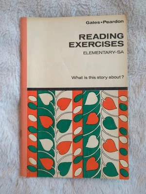 Vintage 1963  Reading Exercises Elementary-SA Level Workbook  Gates Peardon SC - Image 1 of 4