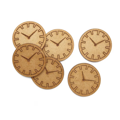 Vintage Clock Face MDF Craft Shapes DIY Decor Wooden Ornaments Blanks - Image 1 of 3