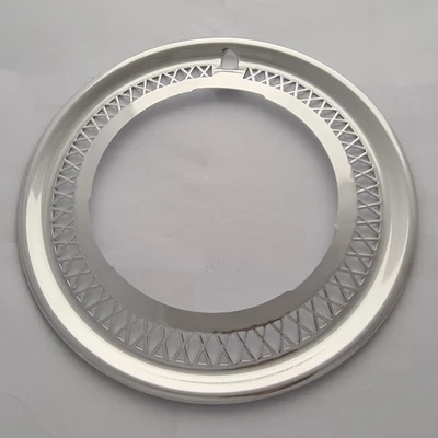 Morris Minor Wheel Trims - Morris 1000 Wheel Trims x 4 Rare Criss-Cross Style. - Image 1 of 4