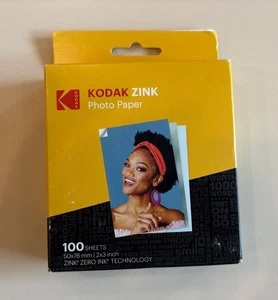 NEW Kodak 2x3” Premium Zink Photo Paper - 100 Sheets Sticky Backed Photo Paper - Afbeelding 1 van 4