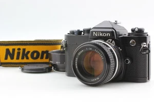 [NEUWERTIG mit Trageriemen] Nikon FE schwarz analoge Kleinbildkamera Ai-s Nikkor 50 mm F1.4 Objektiv JAPAN - Bild 1 von 14