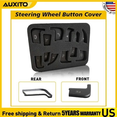 Cubierta plateada con botón de volante para Mercedes Benz Clase C 2015-up 12 piezas Foto 1 de 4