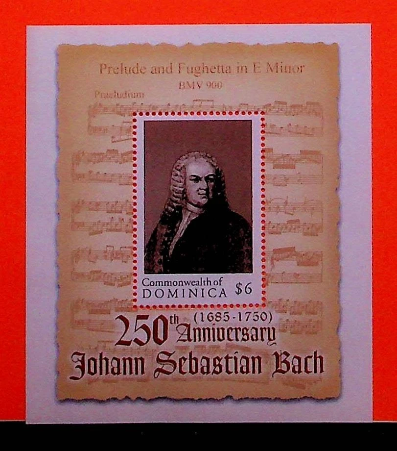 DOMINICA Sc 2224 NH SOUVENIR SHEET OF 2000 - MUSIC - COMPOSER BACH - (ZN25) - Image 1 of 1