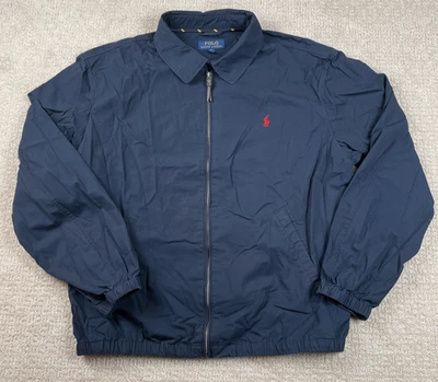 Polo Ralph Lauren Jacket Mens Size 2XL Bi Swing Full Zip Bomber Navy Blue Twill - Image 1 of 4
