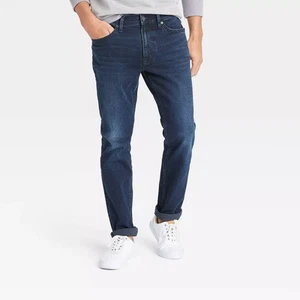 Goodfellow & Co Men's Mid Rise Slim Fit Skinny Leg Full Jeans - Picture 1 of 12