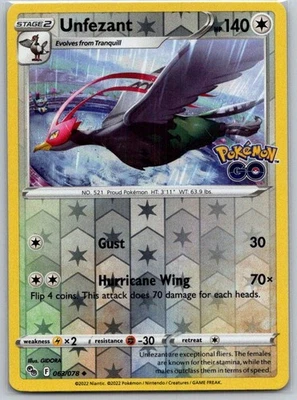 Unfezant 135/162 Reverse Holo SV05: Temporal Forces NM - Image 1 of 2