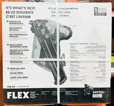 Novo! Pregador FLEX 2-1/2" calibre 15 acabamento angular sem fio FX4311B-Z, somente ferramenta - Imagem 1 de 3