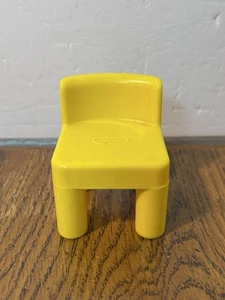 Vintage Little Tikes Puppenhaus gelber Stuhl Ersatz - Bild 1 von 7
