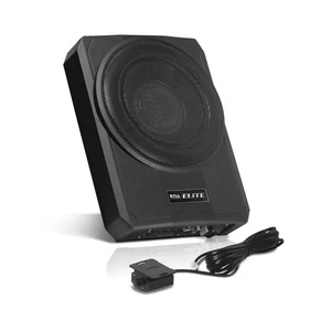 10 Inch Black Slim Subwoofer Amplifier Space Saver Speakers for Cars - Picture 1 of 5