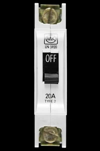 MK 20 AMP TIPO 2 M6 MCB INTERRUTTORE LN 5920 - Foto 1 di 6